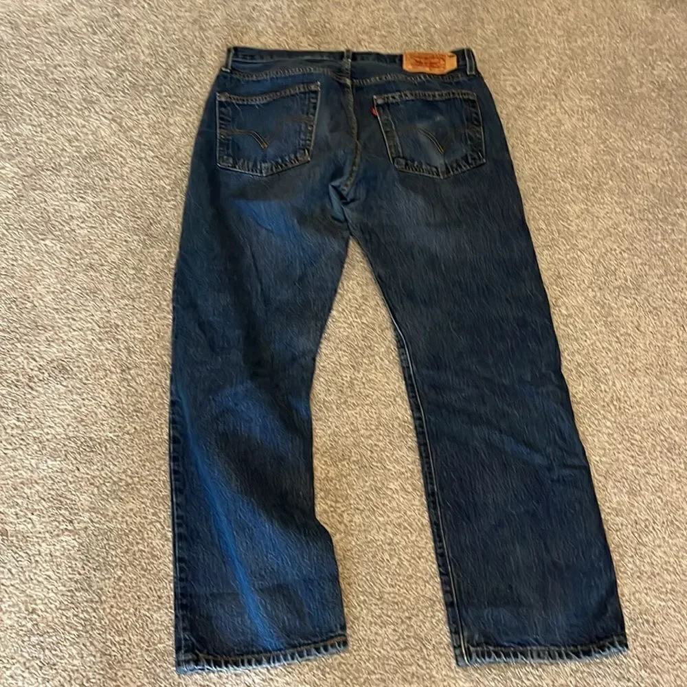 Levi’s Levi Strauss 5 Pocket denim button fly 501 retro mens jeans 34 x 30
